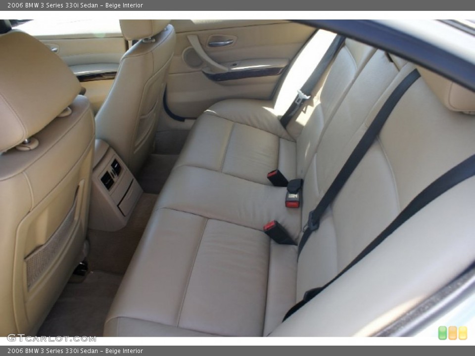 Beige Interior Rear Seat for the 2006 BMW 3 Series 330i Sedan #68171754