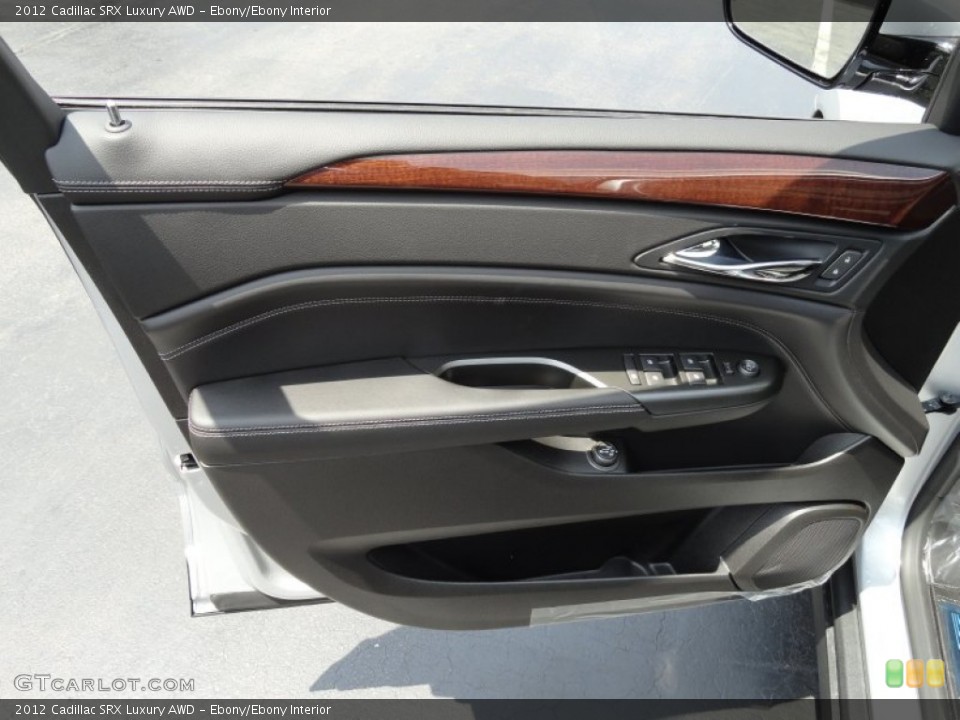 Ebony/Ebony Interior Door Panel for the 2012 Cadillac SRX Luxury AWD #68173056