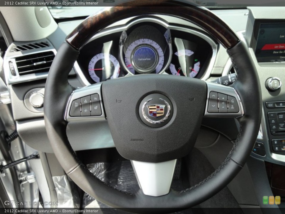Ebony/Ebony Interior Steering Wheel for the 2012 Cadillac SRX Luxury AWD #68173065