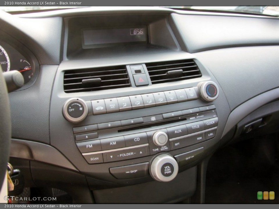 Black Interior Controls for the 2010 Honda Accord LX Sedan #68173377