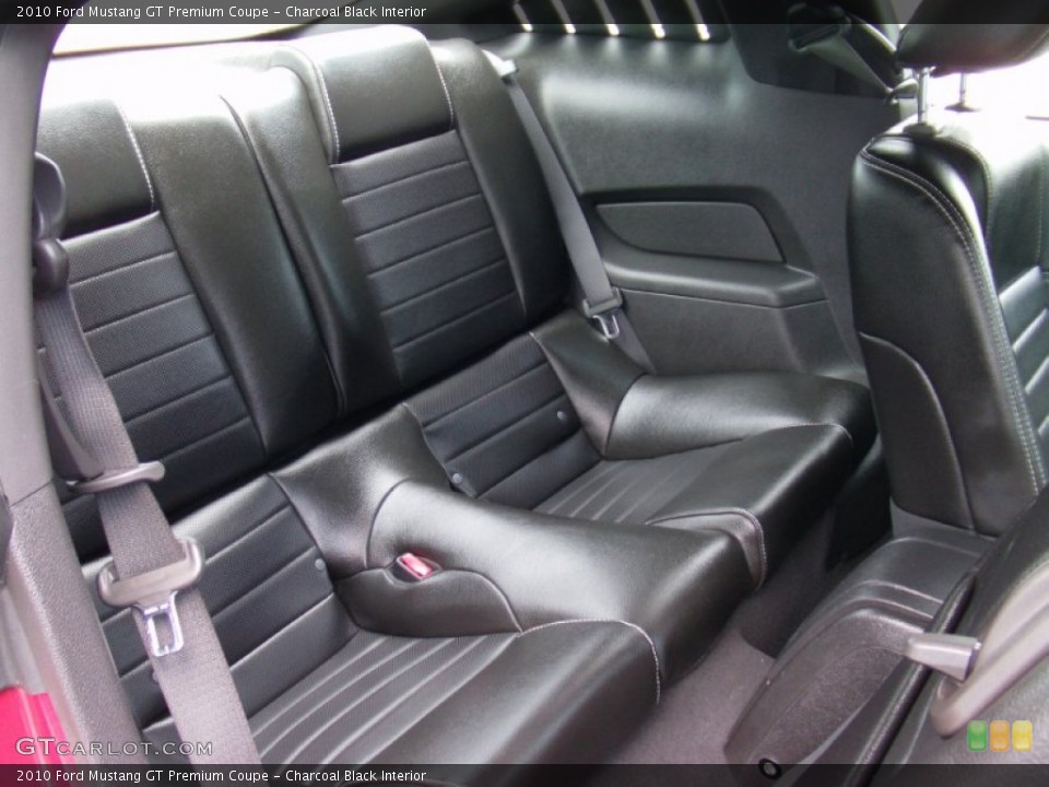 Charcoal Black Interior Rear Seat for the 2010 Ford Mustang GT Premium Coupe #68174592