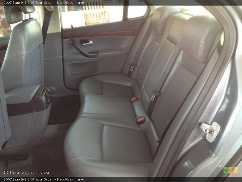 Black/Gray Interior Rear Seat for the 2007 Saab 9-3 2.0T Sport Sedan #68174847