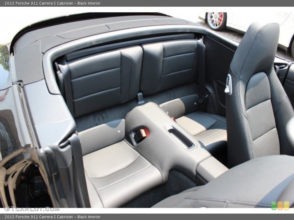 Black Interior Rear Seat for the 2013 Porsche 911 Carrera S Cabriolet #68177550