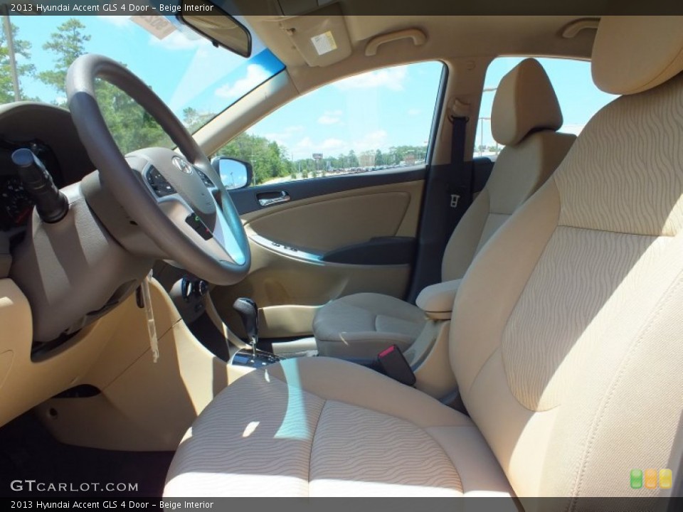 Beige Interior Front Seat for the 2013 Hyundai Accent GLS 4 Door #68178366