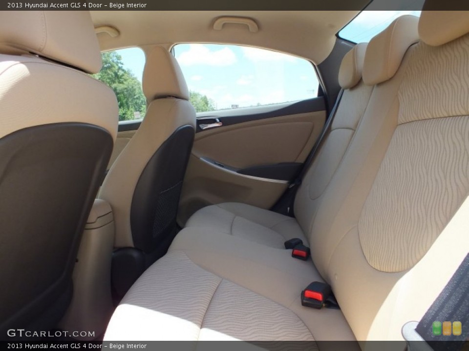 Beige Interior Rear Seat for the 2013 Hyundai Accent GLS 4 Door #68178375