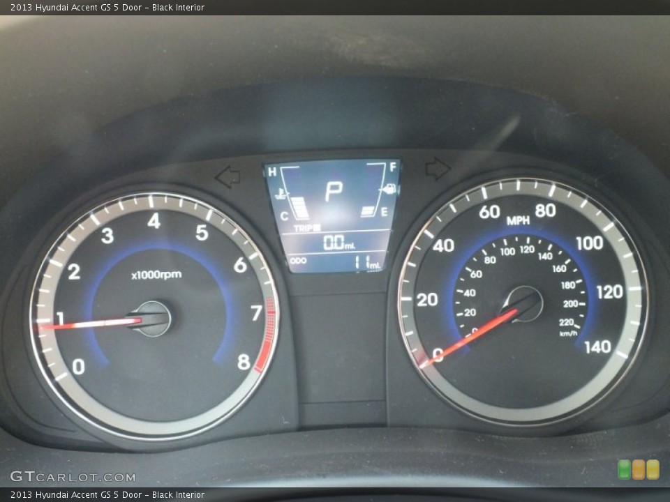 Black Interior Gauges for the 2013 Hyundai Accent GS 5 Door #68178614