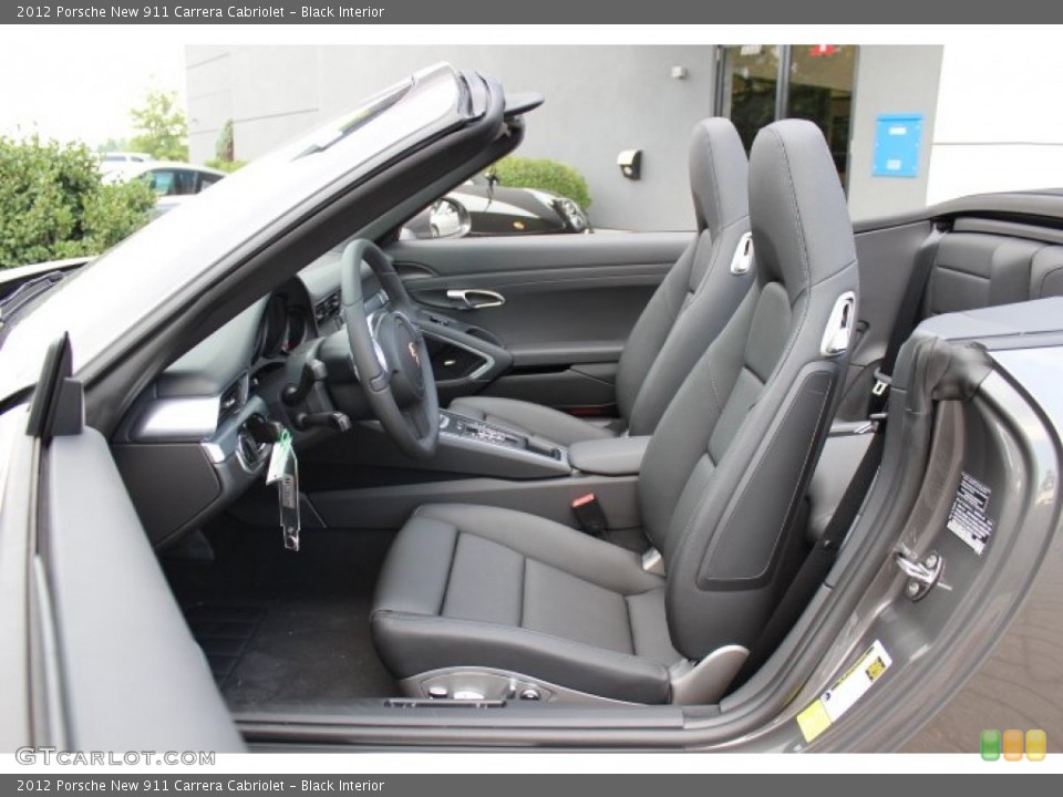 Black Interior Front Seat for the 2012 Porsche New 911 Carrera Cabriolet #68178660