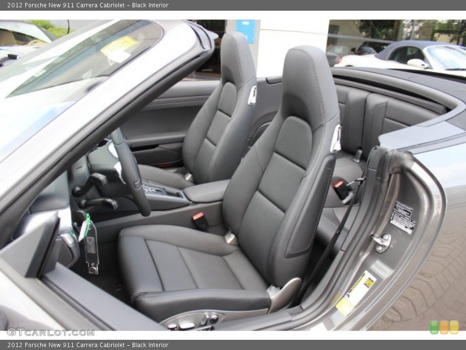 Black Interior Front Seat for the 2012 Porsche New 911 Carrera Cabriolet #68178688