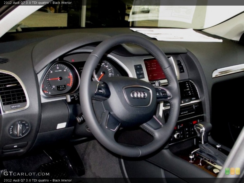 Black Interior Steering Wheel for the 2012 Audi Q7 3.0 TDI quattro #68178888