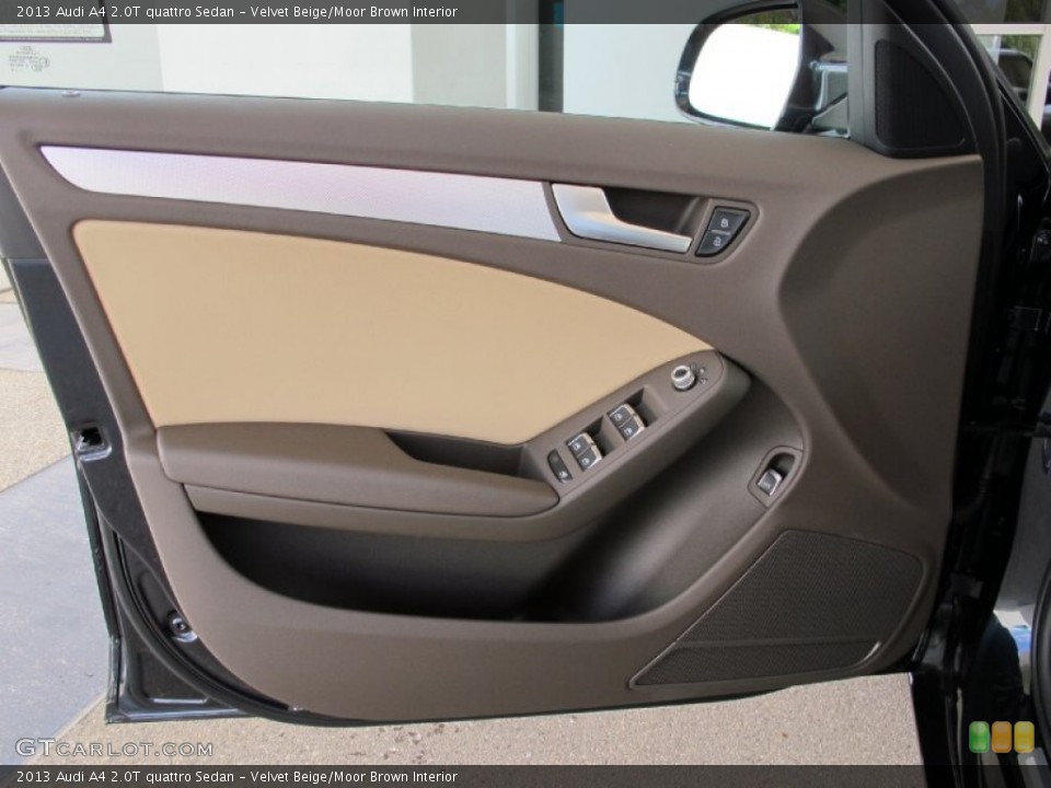 Velvet Beige/Moor Brown Interior Door Panel for the 2013 Audi A4 2.0T quattro Sedan #68179059