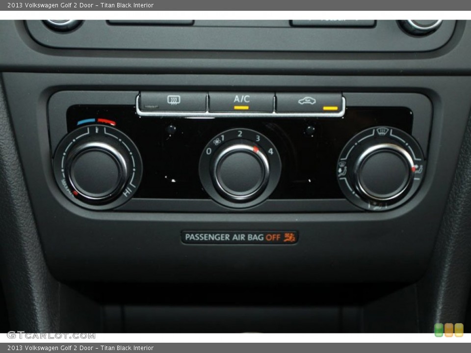 Titan Black Interior Controls for the 2013 Volkswagen Golf 2 Door #68183001