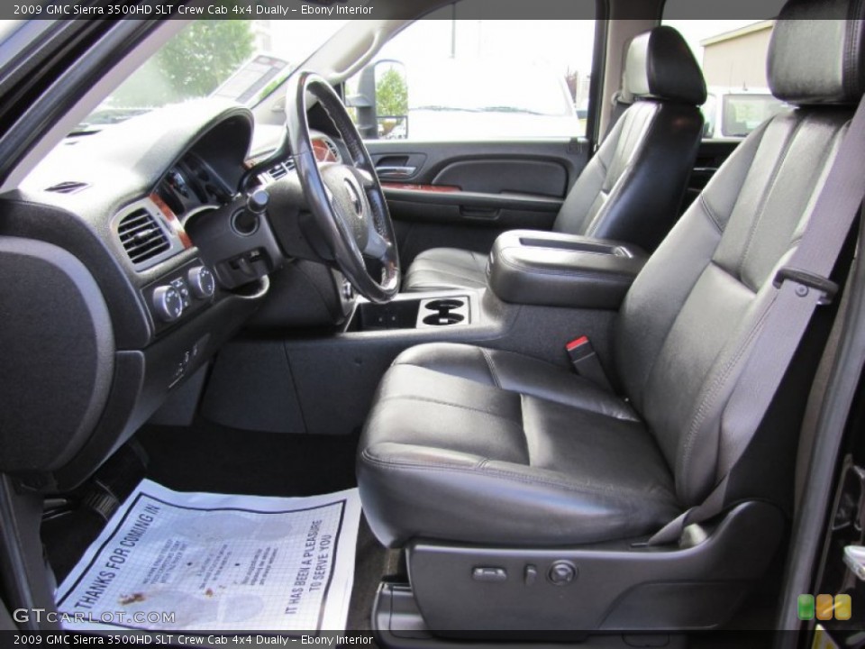 Ebony Interior Front Seat for the 2009 GMC Sierra 3500HD SLT Crew Cab 4x4 Dually #68183136
