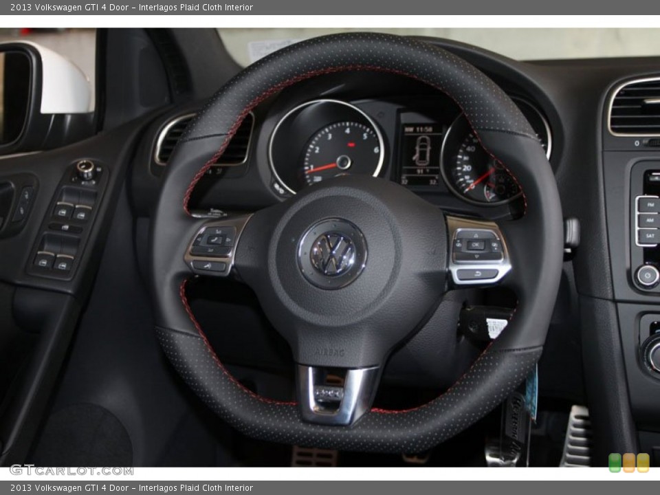 Interlagos Plaid Cloth Interior Steering Wheel for the 2013 Volkswagen GTI 4 Door #68183472