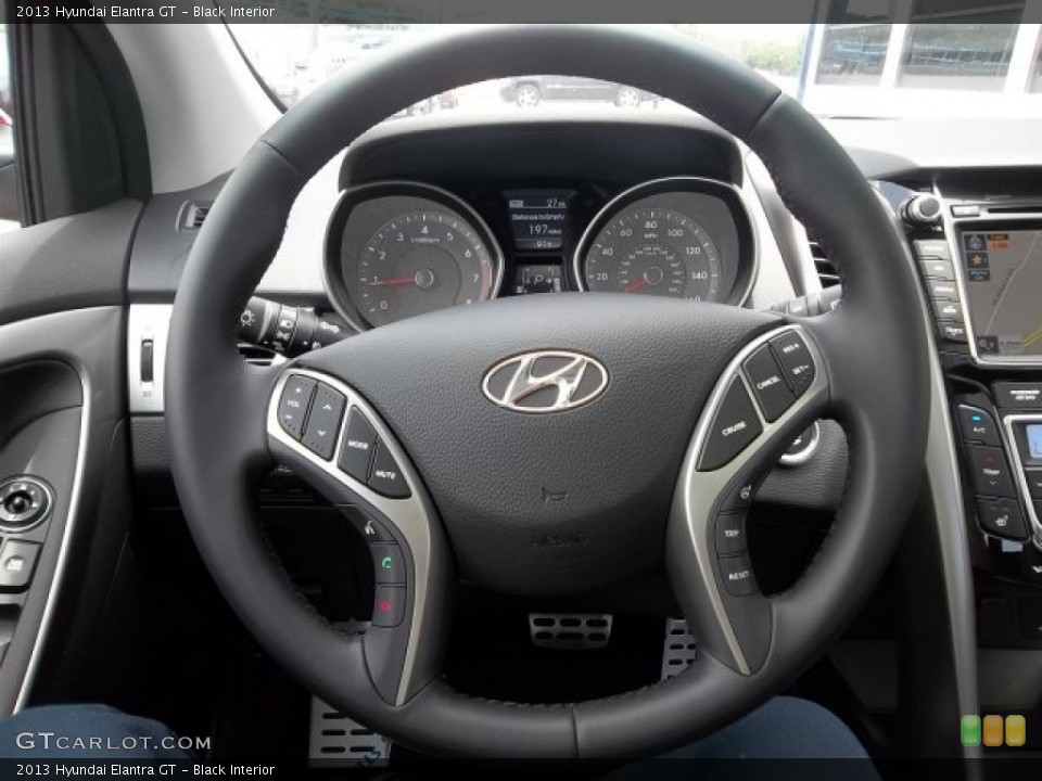 Black Interior Steering Wheel for the 2013 Hyundai Elantra GT #68183994