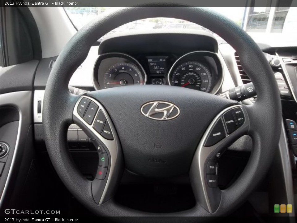 Black Interior Steering Wheel for the 2013 Hyundai Elantra GT #68184156