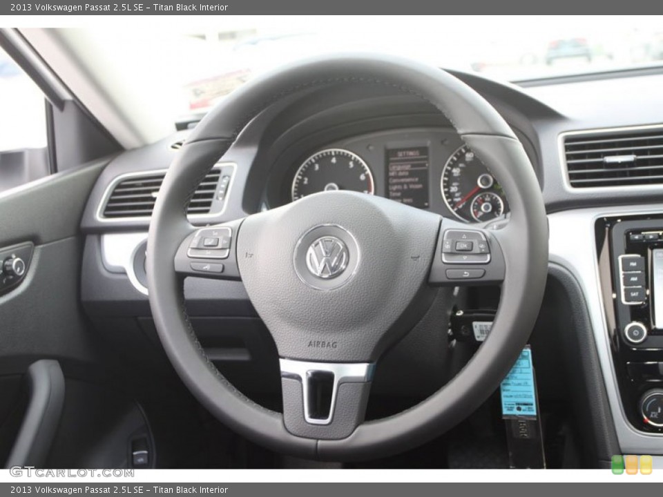 Titan Black Interior Steering Wheel for the 2013 Volkswagen Passat 2.5L SE #68185257