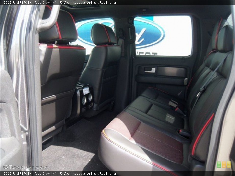 FX Sport Appearance Black/Red Interior Rear Seat for the 2012 Ford F150 FX4 SuperCrew 4x4 #68185443