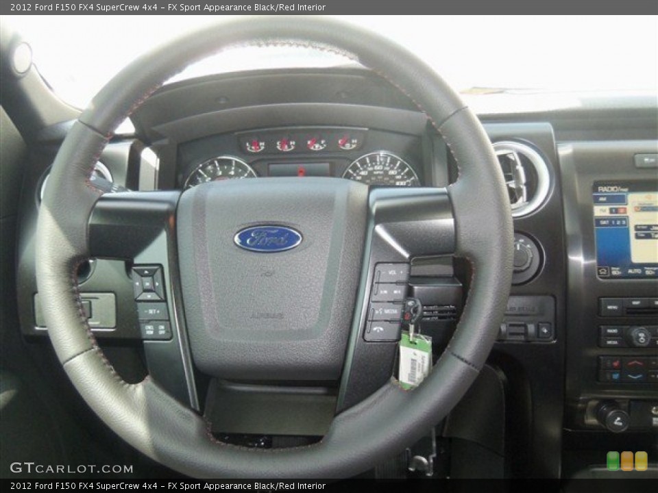 FX Sport Appearance Black/Red Interior Steering Wheel for the 2012 Ford F150 FX4 SuperCrew 4x4 #68185467