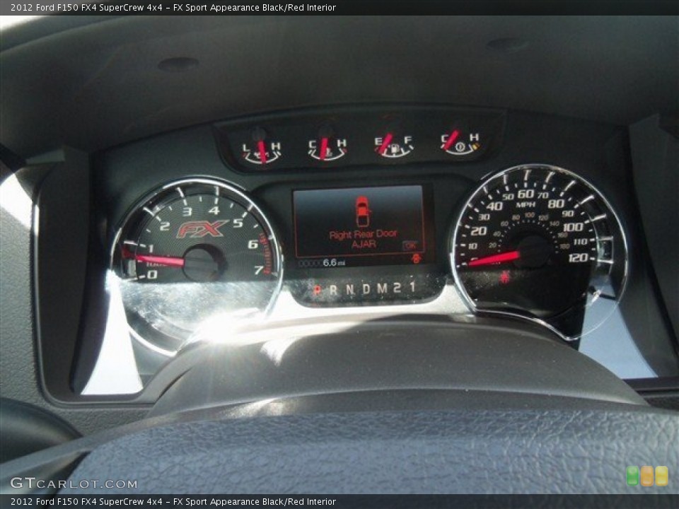 FX Sport Appearance Black/Red Interior Gauges for the 2012 Ford F150 FX4 SuperCrew 4x4 #68185475