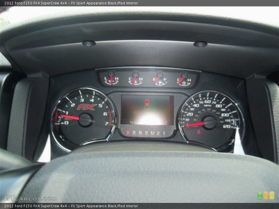 FX Sport Appearance Black/Red Interior Gauges for the 2012 Ford F150 FX4 SuperCrew 4x4 #68186874