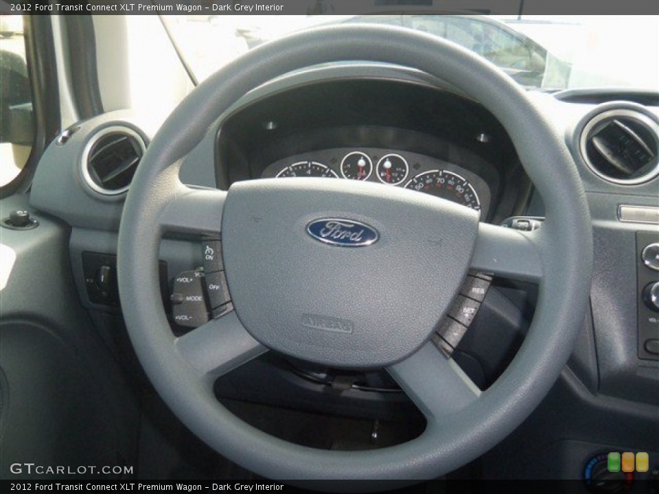 Dark Grey Interior Steering Wheel for the 2012 Ford Transit Connect XLT Premium Wagon #68188398