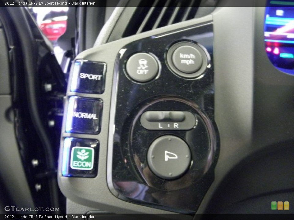 Black Interior Controls for the 2012 Honda CR-Z EX Sport Hybrid #68191653