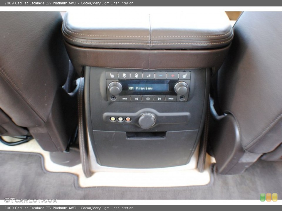 Cocoa/Very Light Linen Interior Controls for the 2009 Cadillac Escalade ESV Platinum AWD #68193738