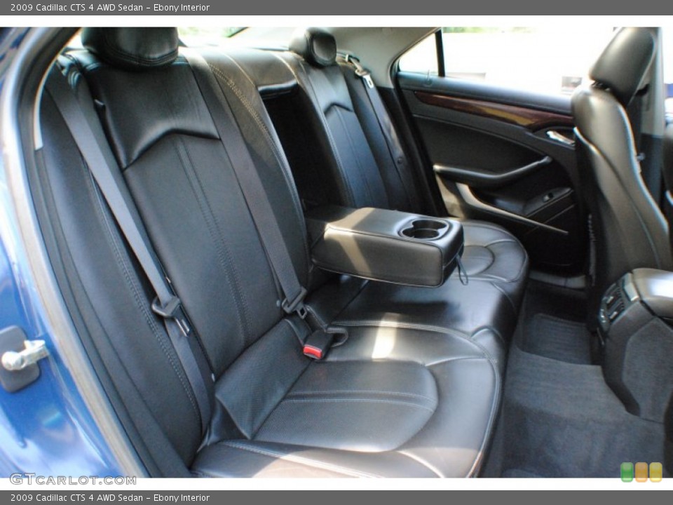 Ebony Interior Rear Seat for the 2009 Cadillac CTS 4 AWD Sedan #68194023