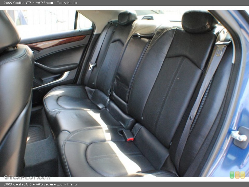 Ebony Interior Rear Seat for the 2009 Cadillac CTS 4 AWD Sedan #68194050