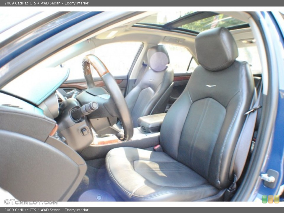 Ebony Interior Front Seat for the 2009 Cadillac CTS 4 AWD Sedan #68194074