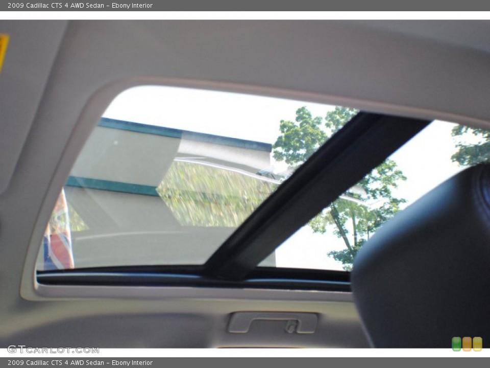 Ebony Interior Sunroof for the 2009 Cadillac CTS 4 AWD Sedan #68194119