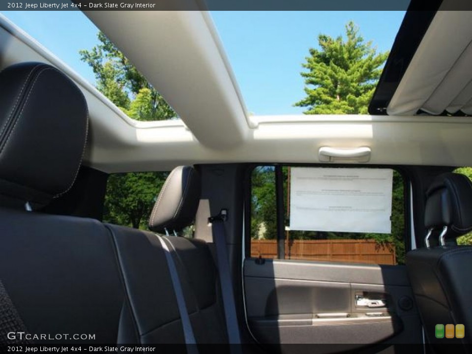 Dark Slate Gray Interior Sunroof for the 2012 Jeep Liberty Jet 4x4 #68196552
