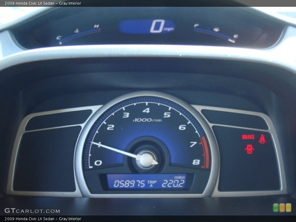 Gray Interior Gauges for the 2009 Honda Civic LX Sedan #68200152