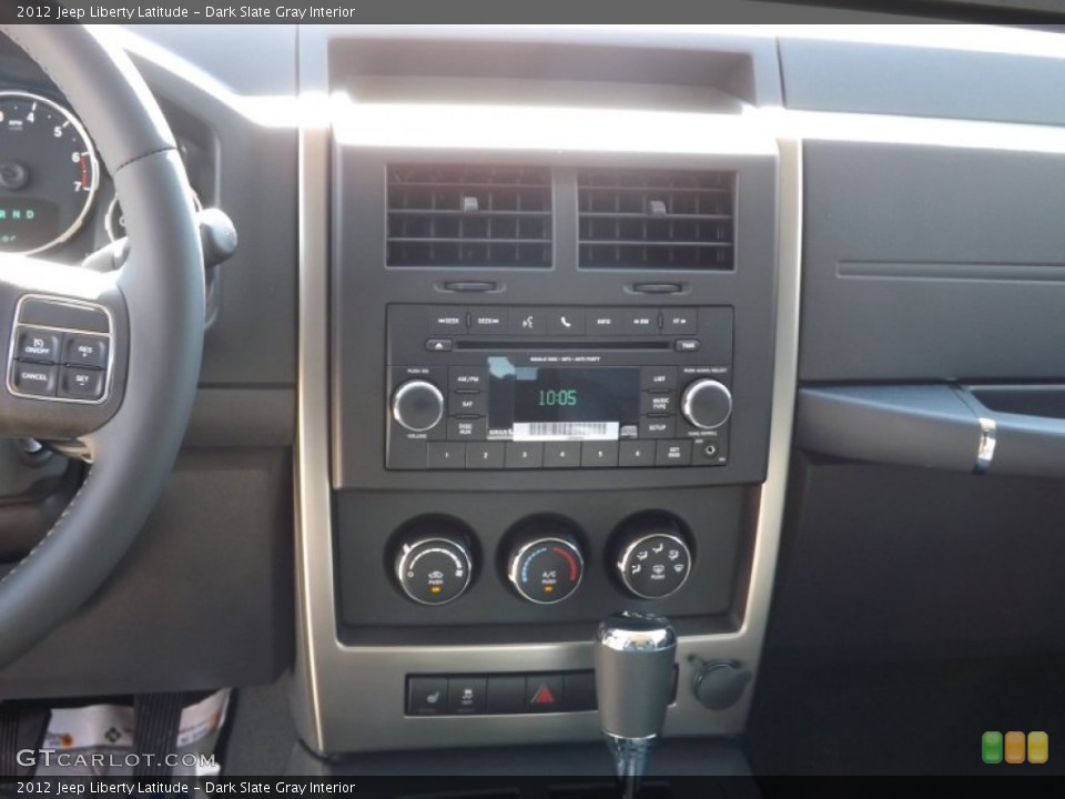 Dark Slate Gray Interior Controls for the 2012 Jeep Liberty Latitude #68201580