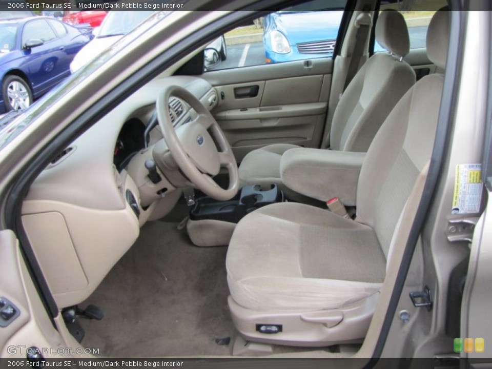 Medium/Dark Pebble Beige Interior Front Seat for the 2006 Ford Taurus SE #68207757