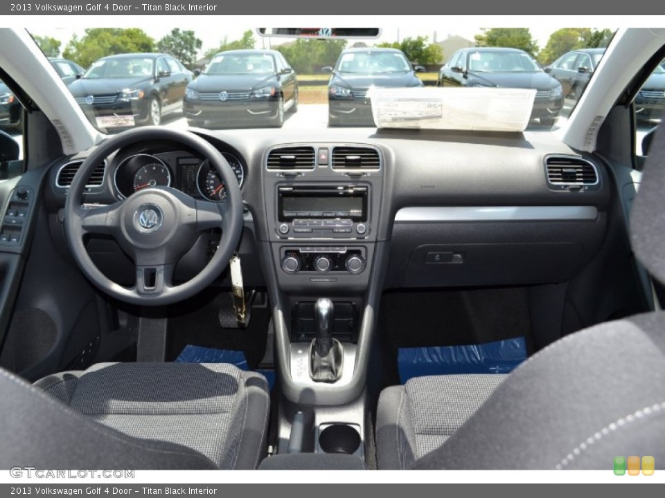 Titan Black Interior Dashboard for the 2013 Volkswagen Golf 4 Door #68208729