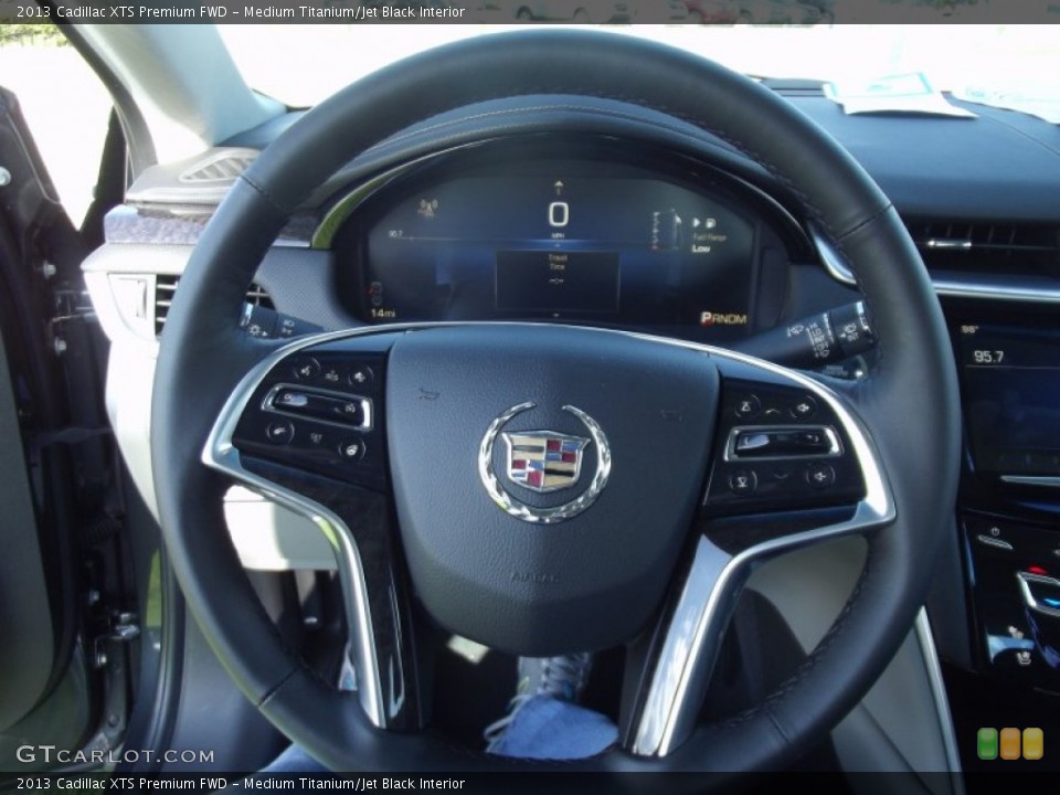Medium Titanium/Jet Black Interior Steering Wheel for the 2013 Cadillac XTS Premium FWD #68209899