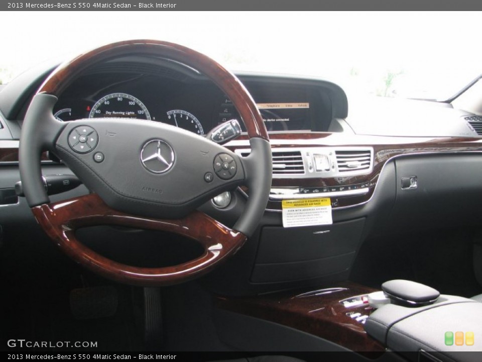 Black Interior Dashboard for the 2013 Mercedes-Benz S 550 4Matic Sedan #68215299