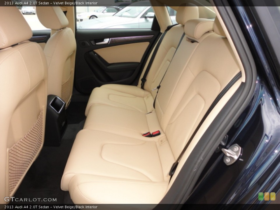 Velvet Beige/Black Interior Rear Seat for the 2013 Audi A4 2.0T Sedan #68216874