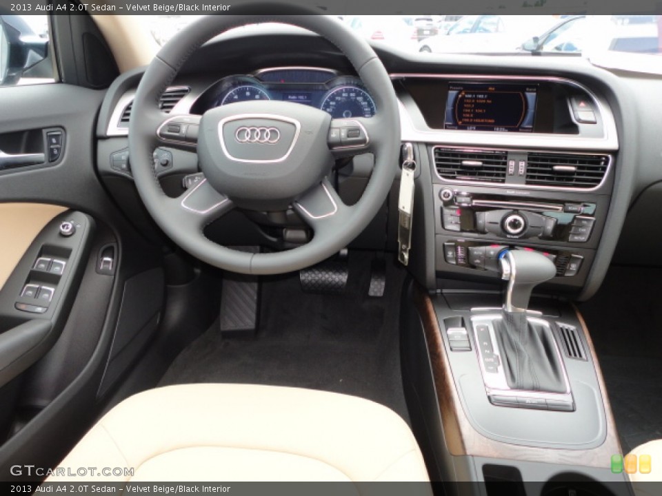 Velvet Beige/Black Interior Dashboard for the 2013 Audi A4 2.0T Sedan #68216880