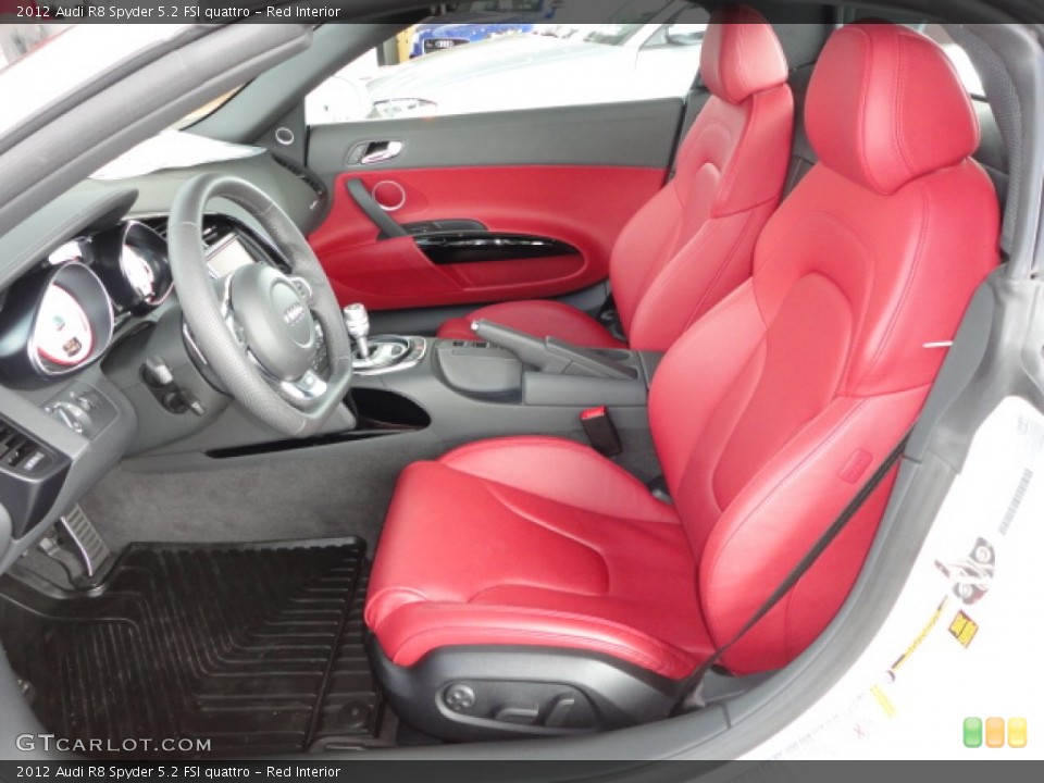 Red Interior Front Seat for the 2012 Audi R8 Spyder 5.2 FSI quattro #68216979