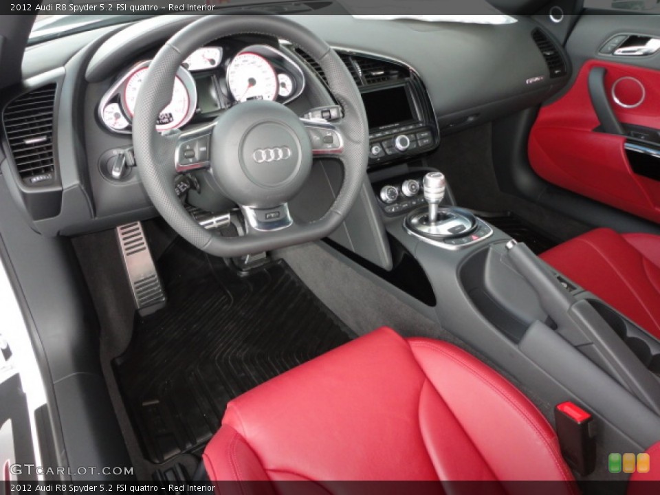 Red Interior Prime Interior for the 2012 Audi R8 Spyder 5.2 FSI quattro #68216982