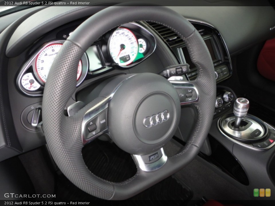 Red Interior Steering Wheel for the 2012 Audi R8 Spyder 5.2 FSI quattro #68217012
