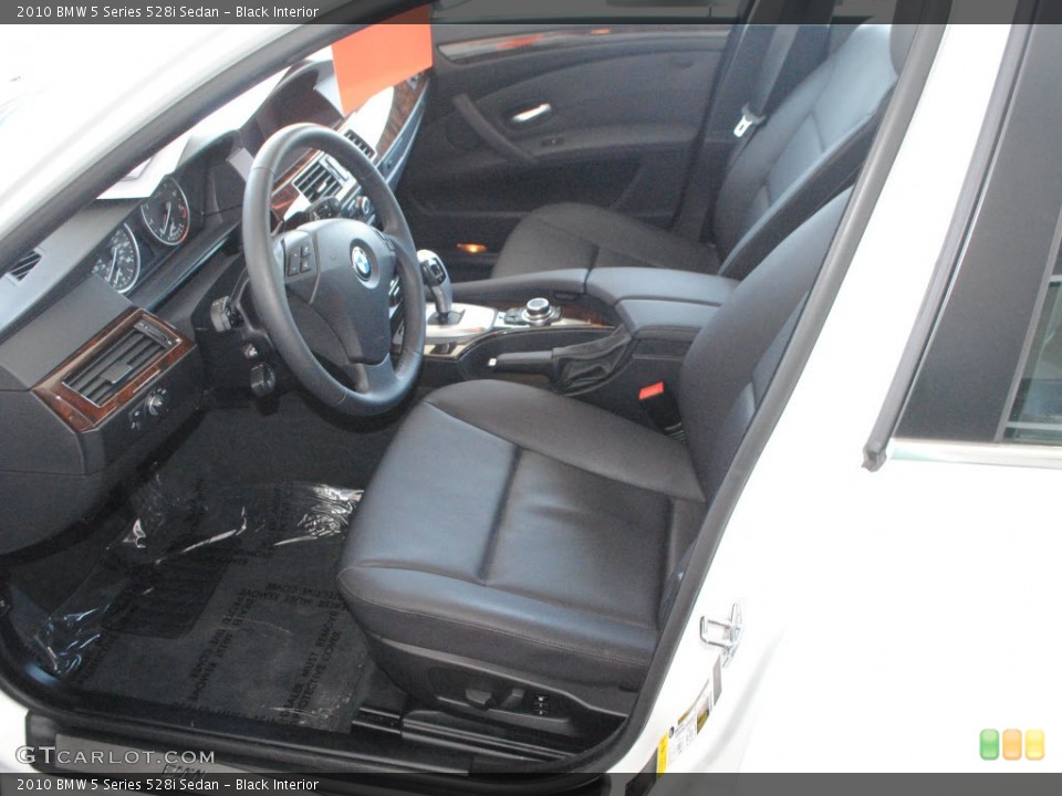 Black Interior Front Seat for the 2010 BMW 5 Series 528i Sedan #68219205