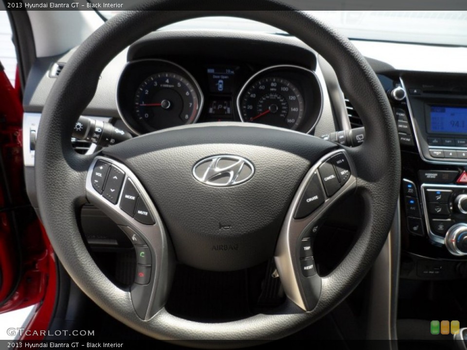 Black Interior Steering Wheel for the 2013 Hyundai Elantra GT #68220517