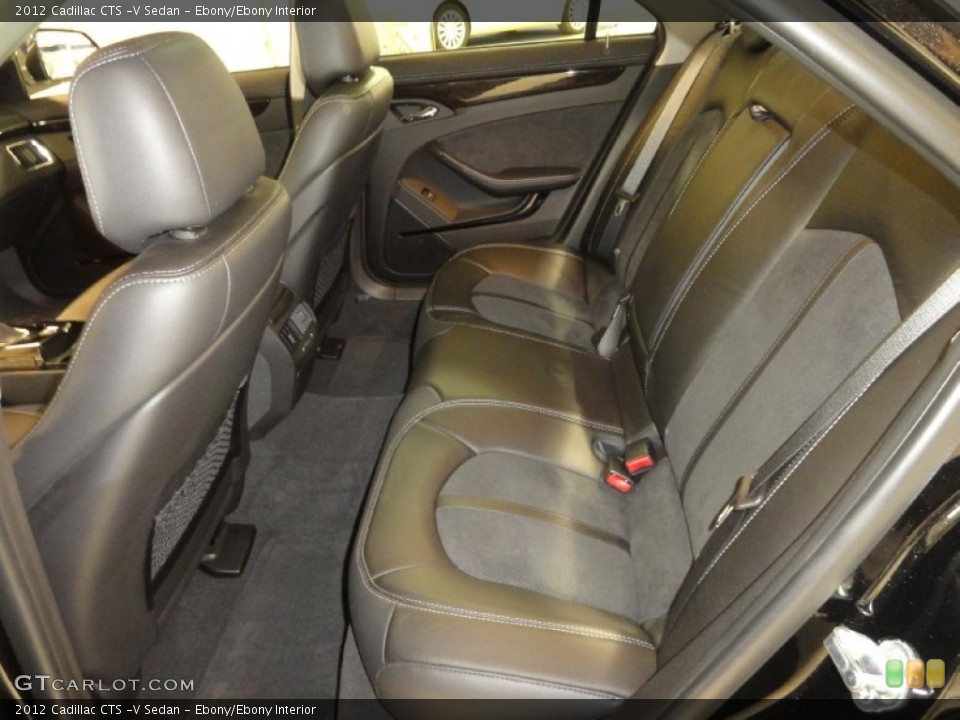 Ebony/Ebony Interior Rear Seat for the 2012 Cadillac CTS -V Sedan #68221543