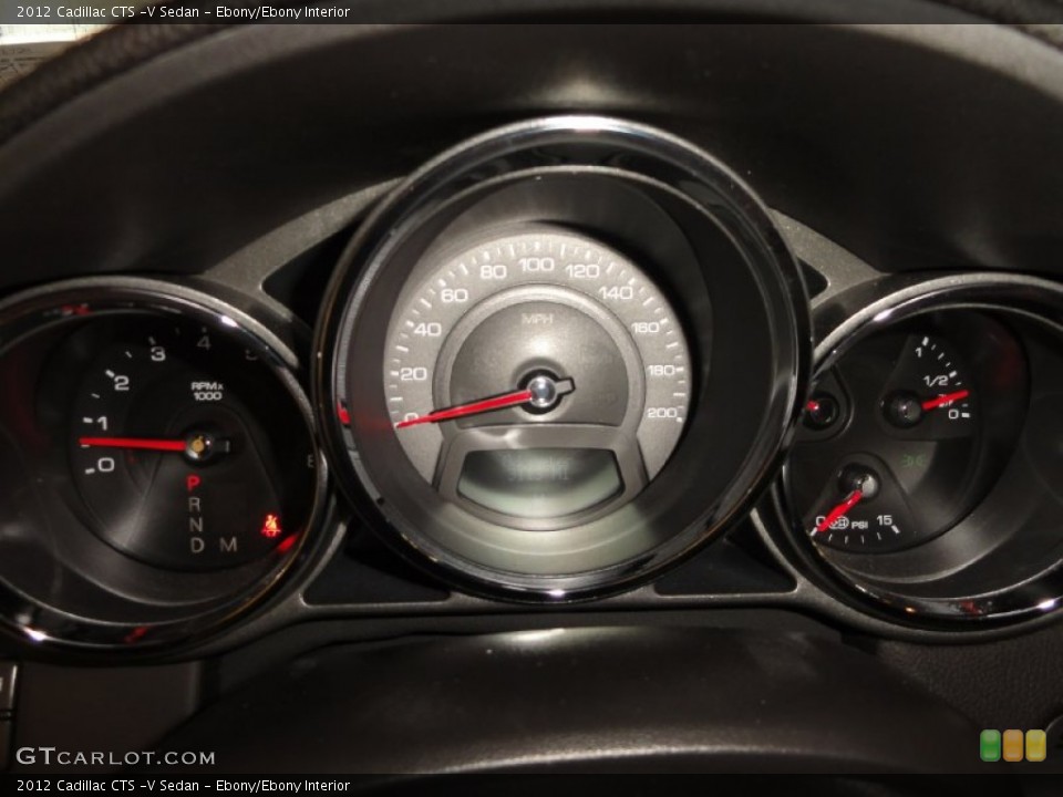 Ebony/Ebony Interior Gauges for the 2012 Cadillac CTS -V Sedan #68221576