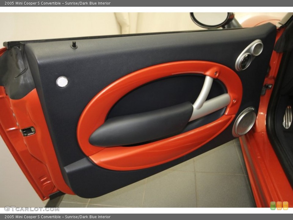 Sunrise/Dark Blue Interior Door Panel for the 2005 Mini Cooper S Convertible #68225554