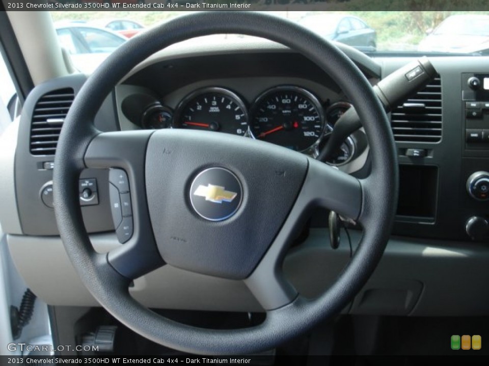 Dark Titanium Interior Steering Wheel for the 2013 Chevrolet Silverado 3500HD WT Extended Cab 4x4 #68226334
