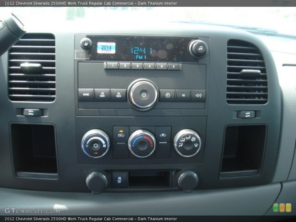 Dark Titanium Interior Controls for the 2012 Chevrolet Silverado 2500HD Work Truck Regular Cab Commercial #68227489